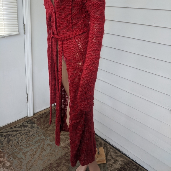 Red Maxi Cardigan S Long Dance in Paris - Picture 10 of 10